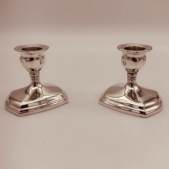Vintage Viking Silver Plate Candlestick Holders - Picture 1 of 6